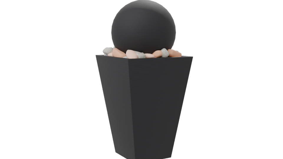 Contemporary Decorative Planter Model - Professional 3D Model Render 7