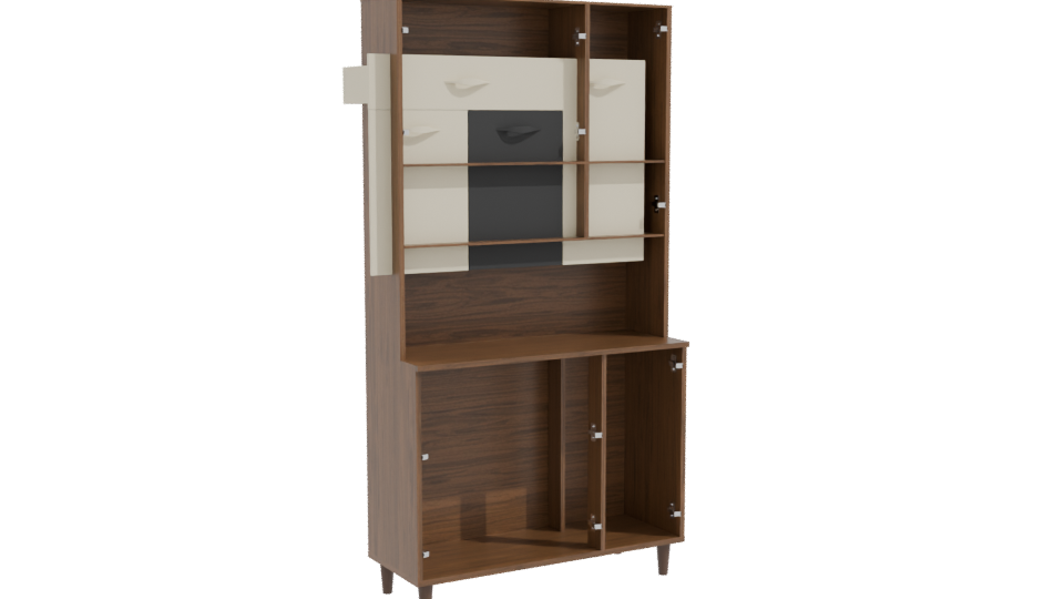Stylish Wooden Cabinet 3D Model - Professional 3D Model Render 10