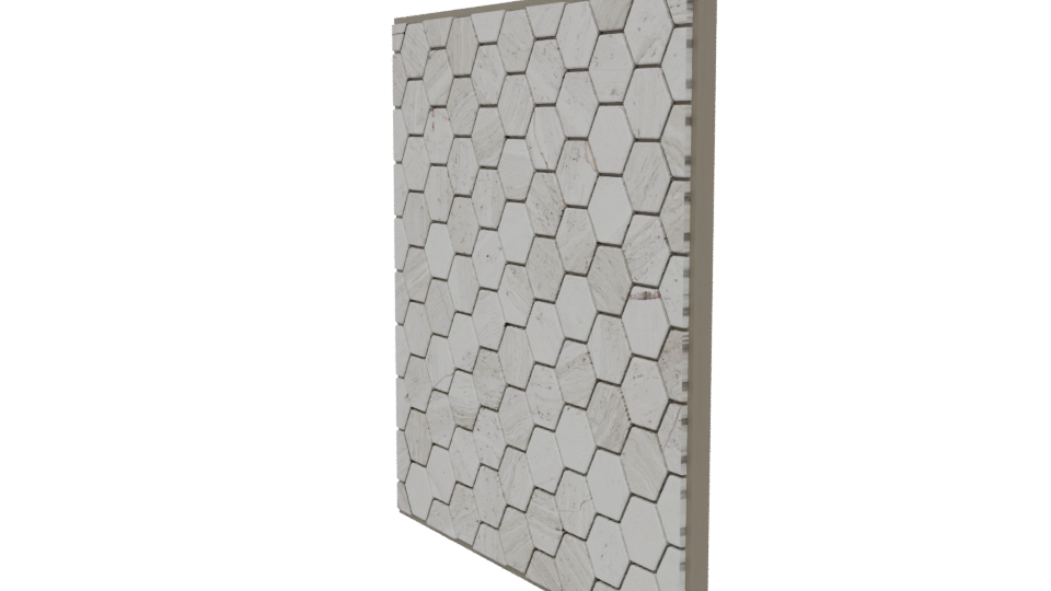 Hexagonal Tile Pattern 3D Model - Professional 3D Model Render 13