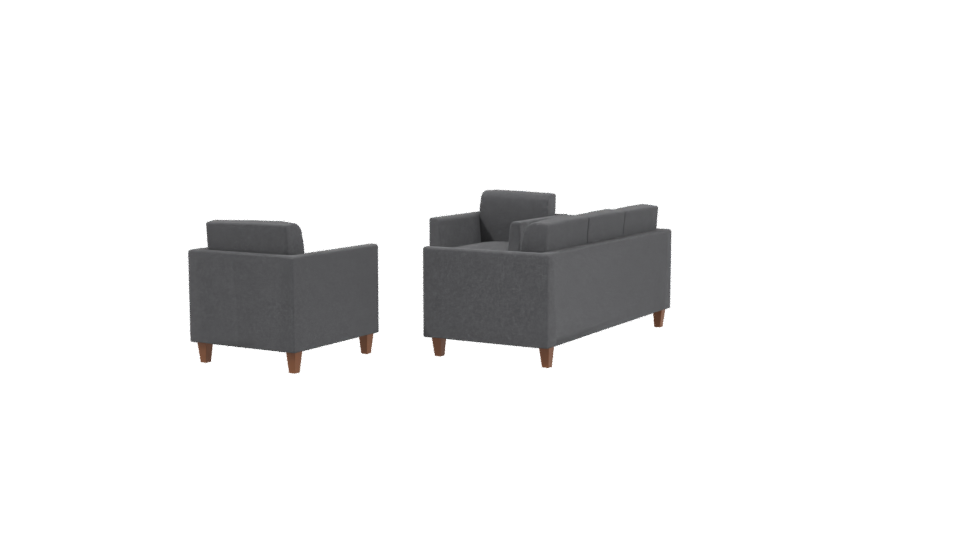 Contemporary Sofa and Armchair Set - Professional 3D Model Render 3