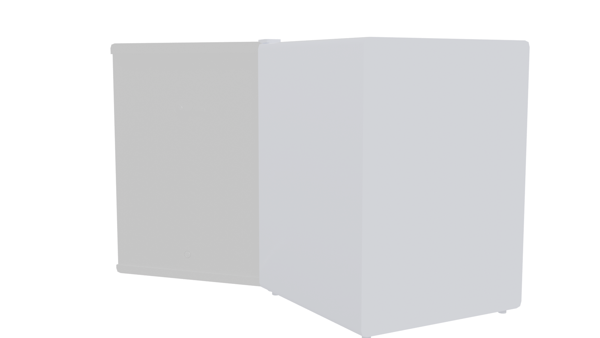 Compact White Refrigerator 3D Model - Professional 3D Model Render 4