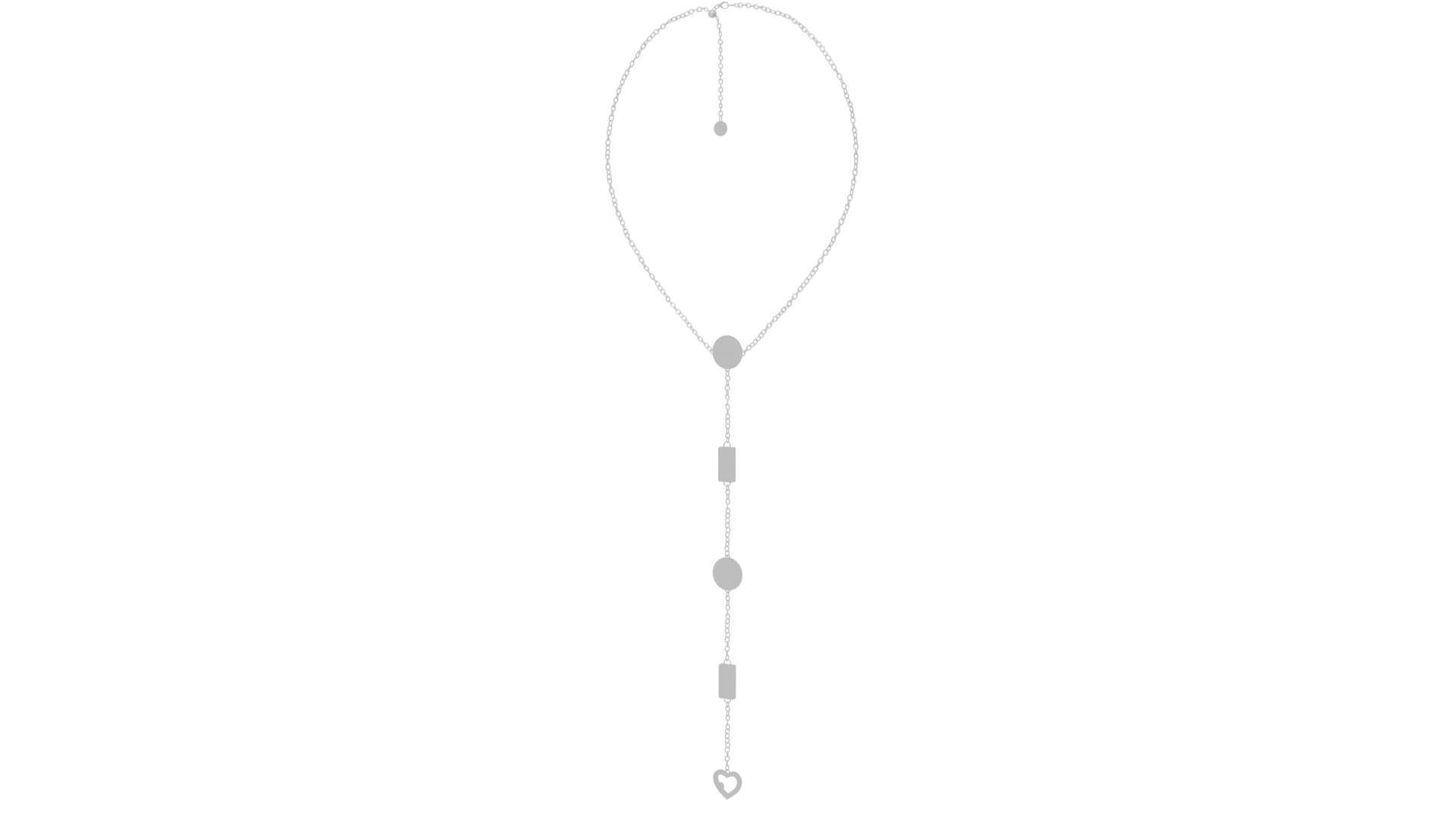 Stylish Silver Necklace 3D Model - Professional 3D Model Render 6