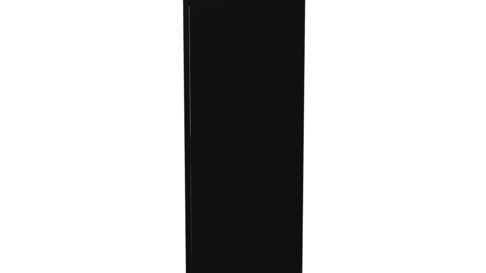 Sleek Black Refrigerator Model - Professional 3D Model Render 2