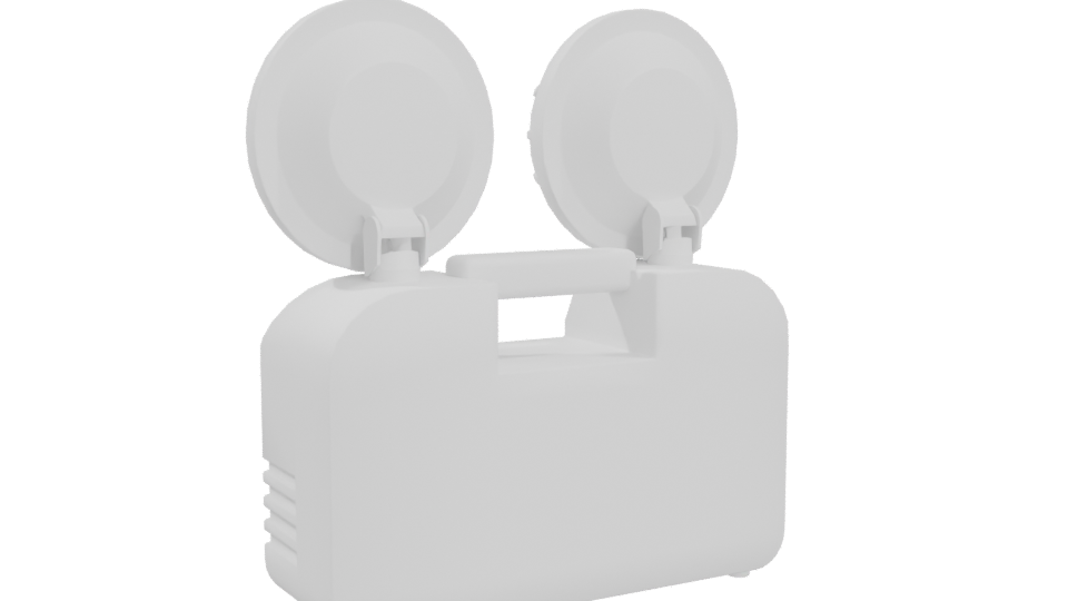 Dual LED Emergency Light Model - Professional 3D Model Render 4