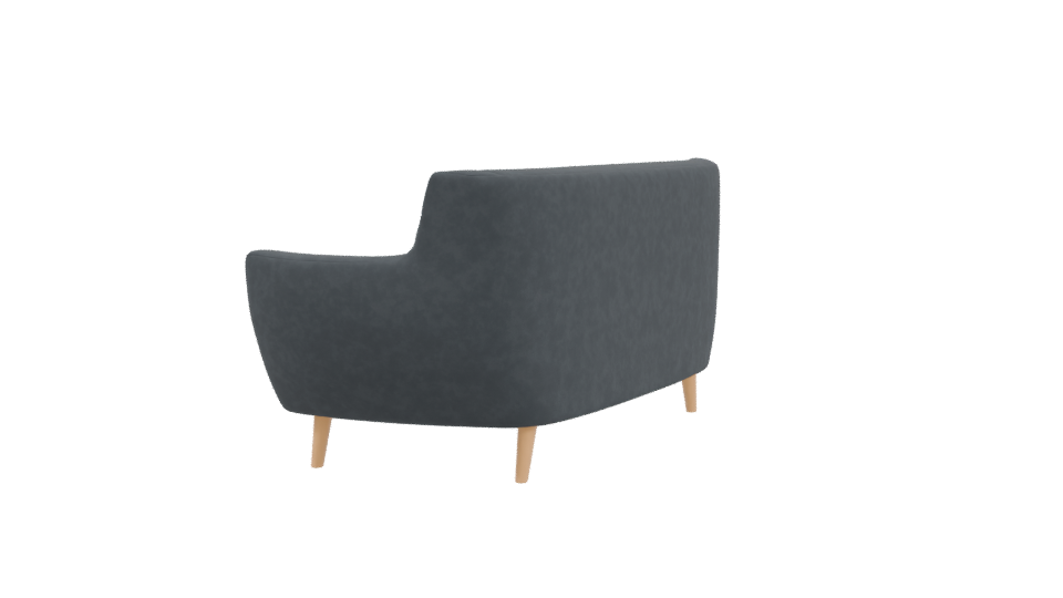 Contemporary Two-Seater Sofa Model - Professional 3D Model Render 3