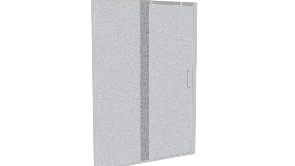 Sleek Glass Shower Door 3D Model - Professional 3D Model Render 4