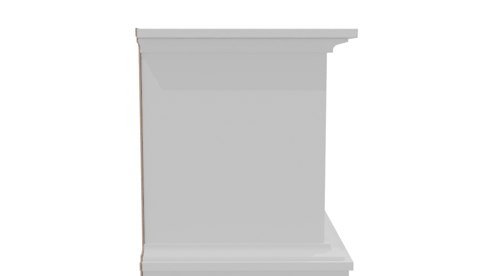 Elegant Two-Drawer Nightstand 3D - Professional 3D Model Render 8