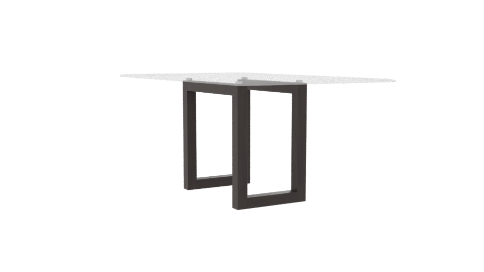 Glass Top Modern Dining Table - Professional 3D Model Render 7
