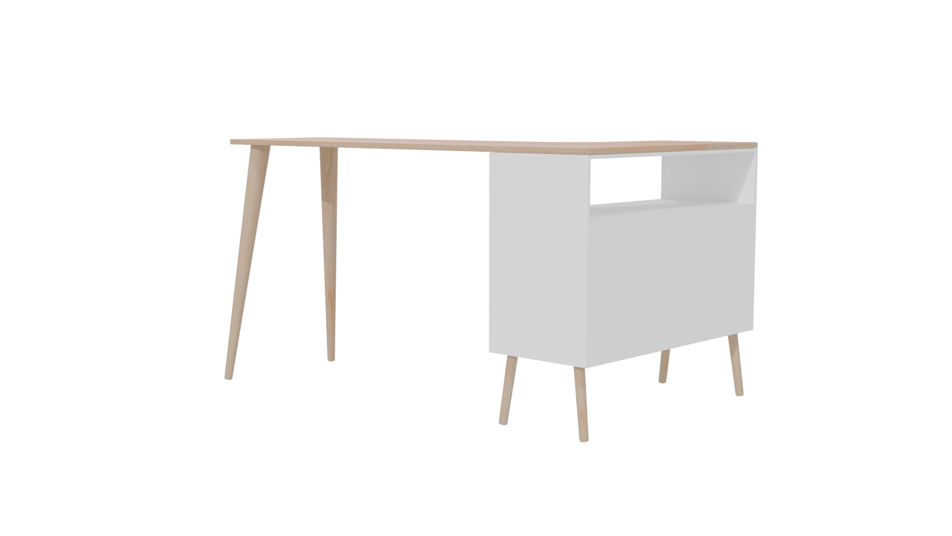 Stylish Modern Corner Desk 3D - Professional 3D Model Render 6