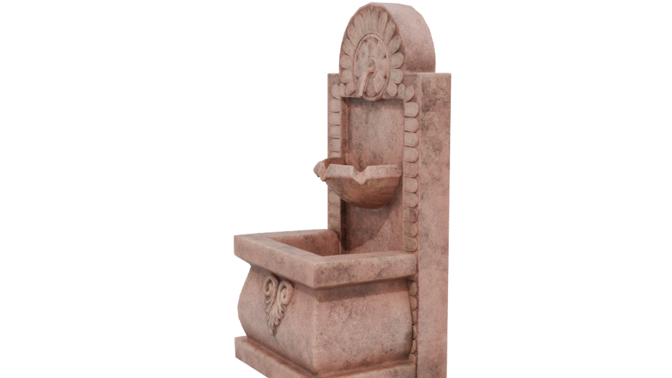 Ornate Water Fountain 3D Model - Professional 3D Model Render 13