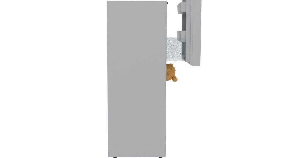 Stylish Silver Refrigerator 3D Model - Professional 3D Model Render 8