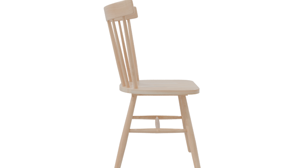 Minimalist Wooden Dining Chair 3D - Professional 3D Model Render 8