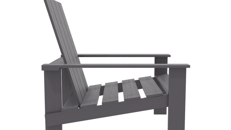 Stylish Wooden Outdoor Chair Model - Professional 3D Model Render 8