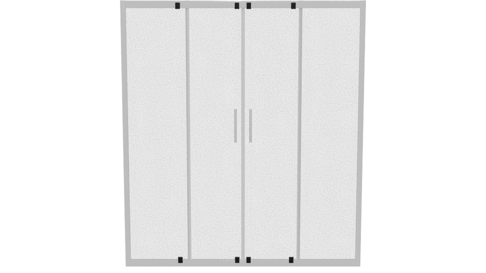 Stylish Modern Sliding Door Cabinet - Professional 3D Model Render 5