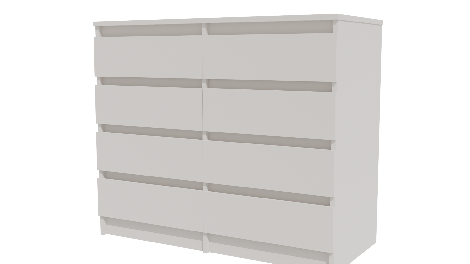 Stylish Wooden Storage Cabinet 3D - Professional 3D Model Render 4