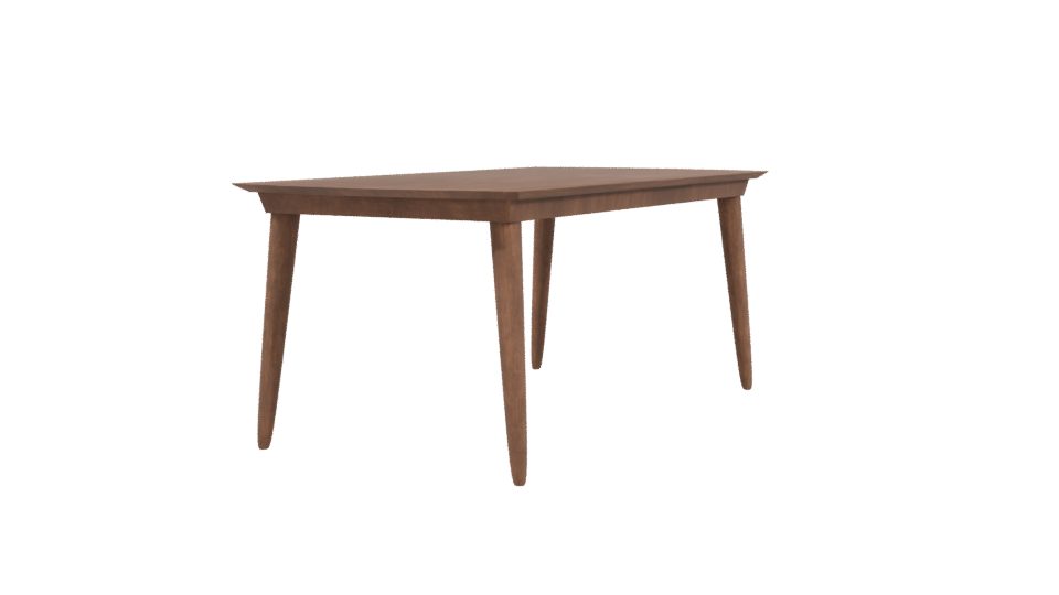 Contemporary Wooden Dining Table 3D - Professional 3D Model Render 3