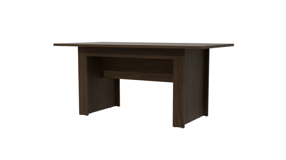 Elegant Wooden Dining Table Model - Professional 3D Model Render 6