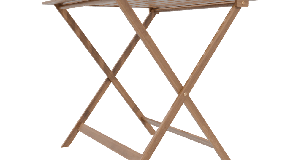 Compact Wooden Folding Table 3D - Professional 3D Model Render 4