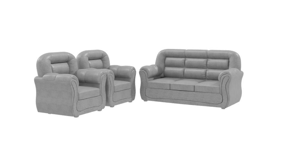 Contemporary Sofa Set 3D Model - Professional 3D Model Render 9