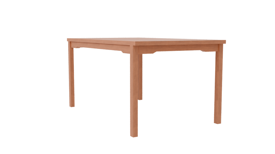 Elegant Wooden Dining Table 3D - Professional 3D Model Render 7