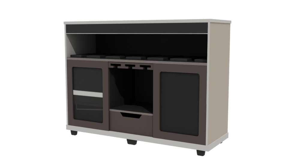 Modern Kitchen Storage Unit 3D - Professional 3D Model Render 12