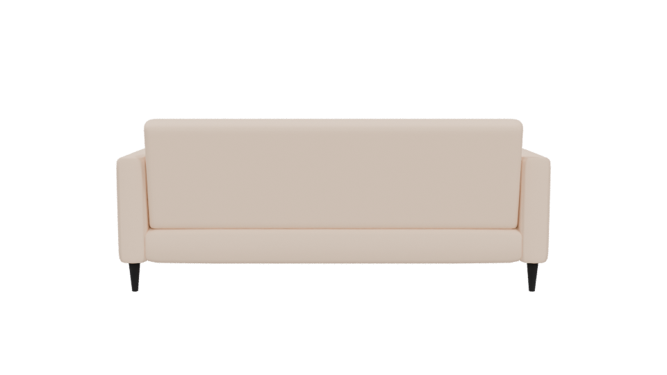 Retro Sofa with Poufs 3D Model - Professional 3D Model Render 5