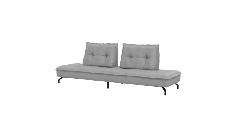 Gray Upholstered Sofa Bed 3D - Professional 3D Model Render 12