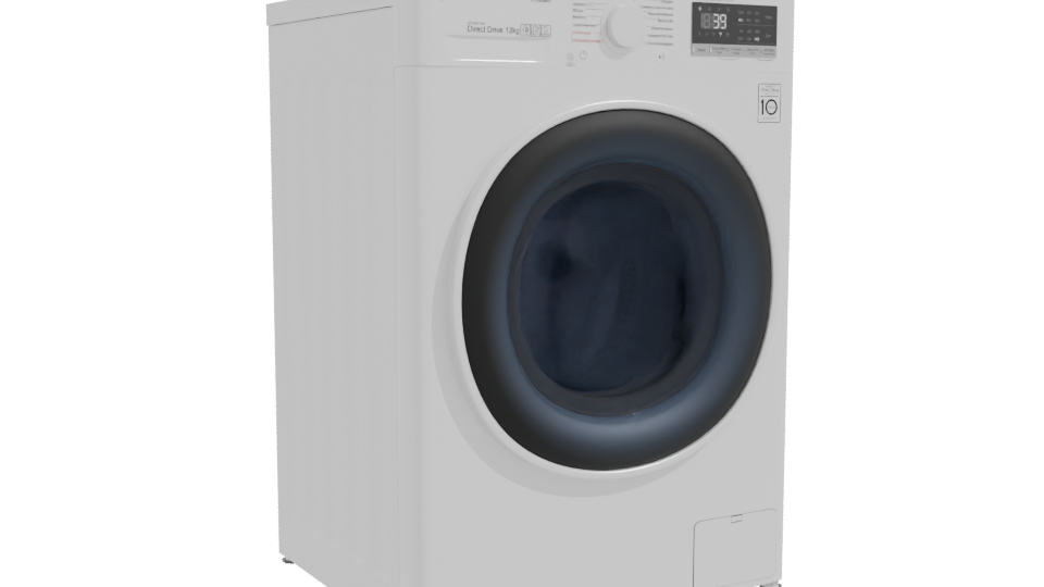Modern Front-Loading Washing Machine 3D Model - Professional 3D Model Render 10