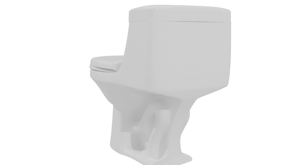 Modern Bathroom Toilet 3D Model - Professional 3D Model Render 4