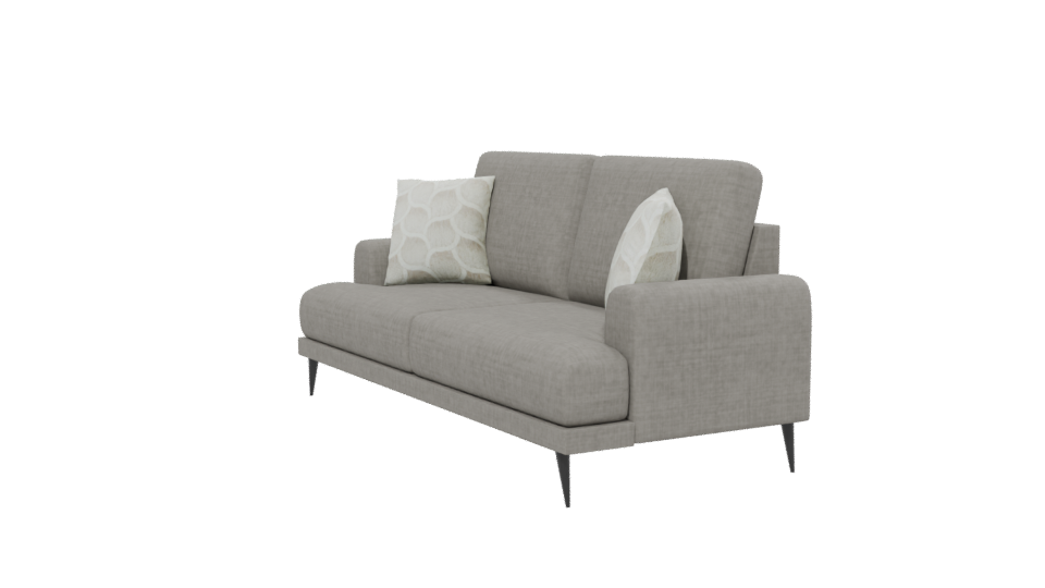 Stylish Gray Sofa Model 3D - Professional 3D Model Render 13