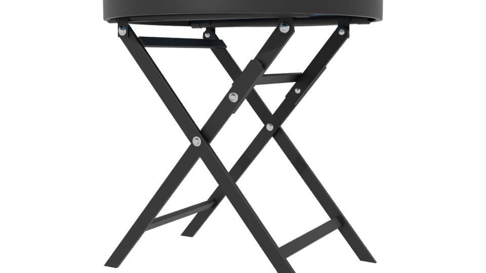 Sleek Folding Side Table 3D Model - Professional 3D Model Render 6