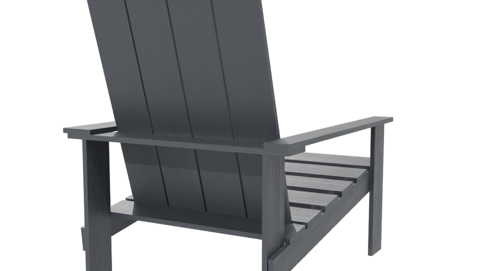 Stylish Outdoor Wooden Chair 3D - Professional 3D Model Render 6