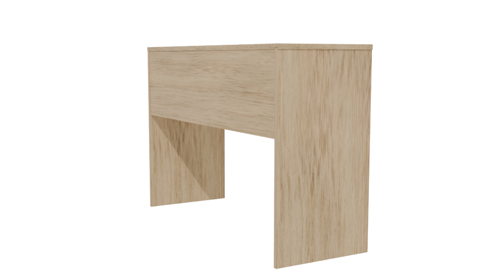Minimalist Wooden Desk Model - Professional 3D Model Render 13