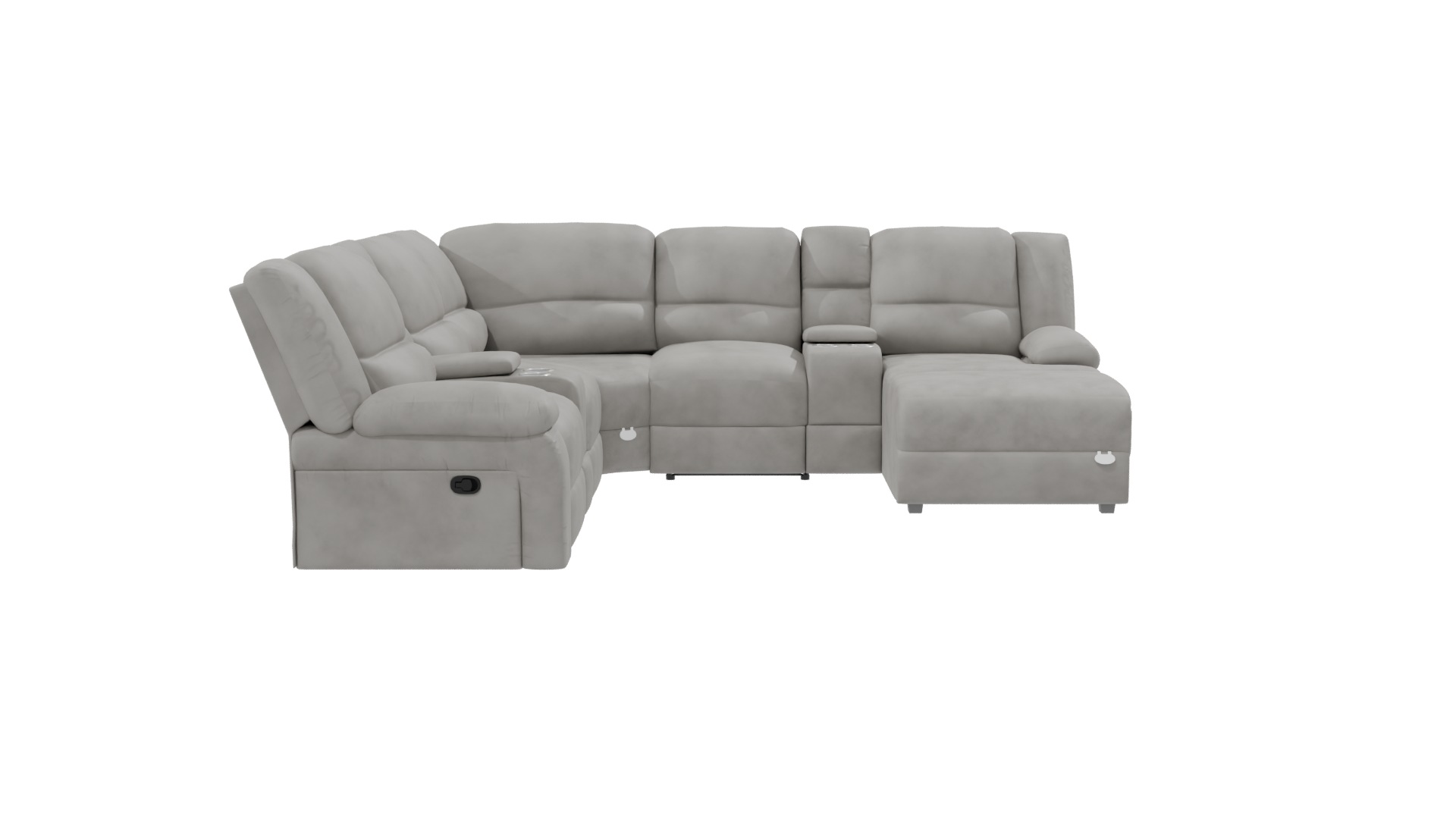 Contemporary L-Shaped Sofa Model - Professional 3D Model Render 8