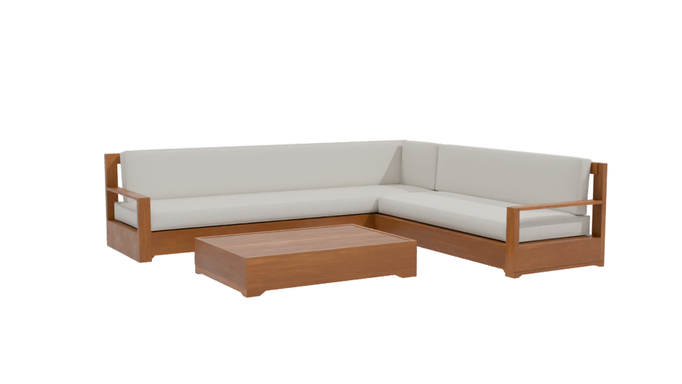Contemporary Outdoor Sofa Set 3D - Professional 3D Model Render 10