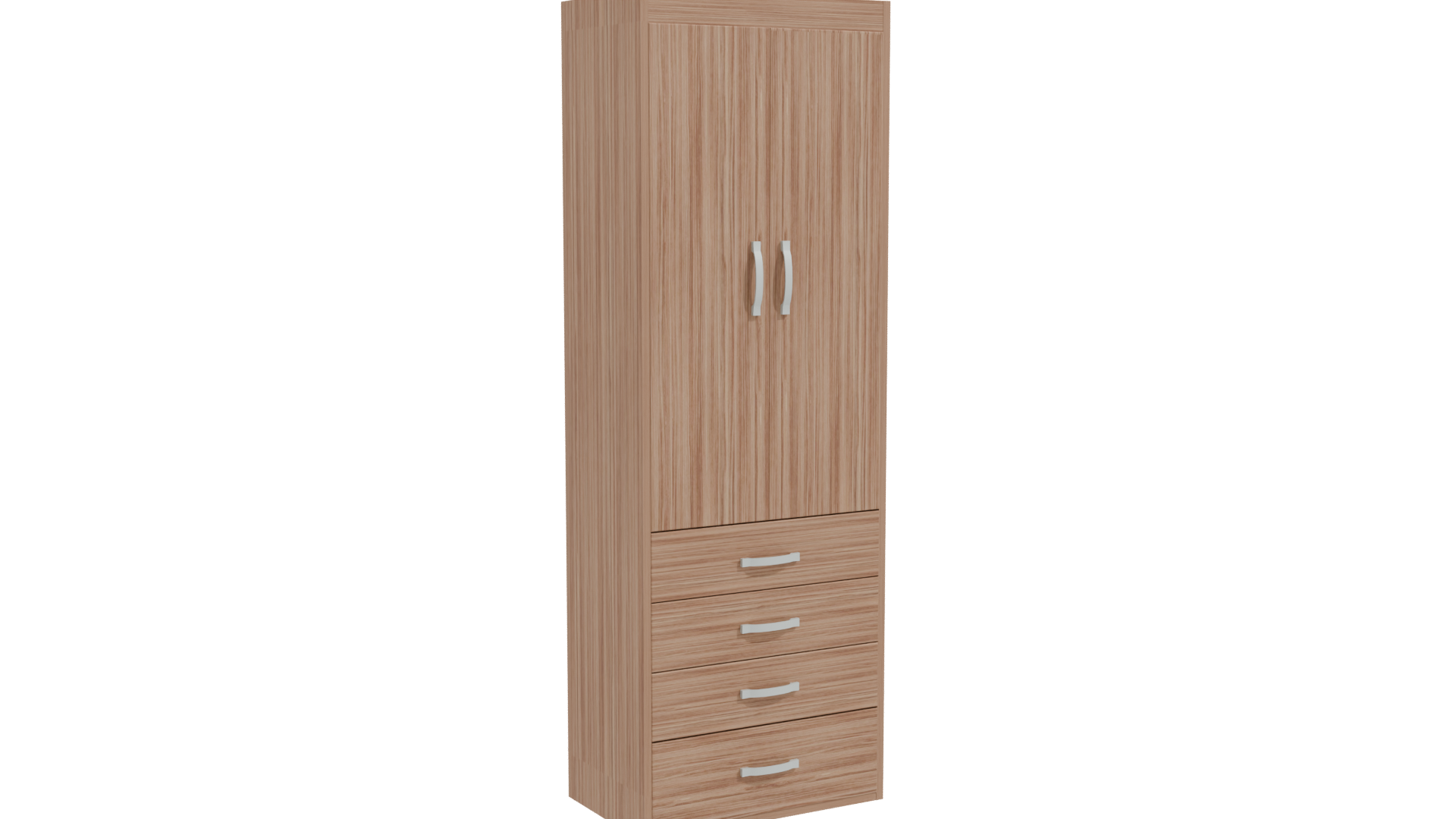 Modern 2 Door 4 Drawer Closet 3D - Professional 3D Model Render 10
