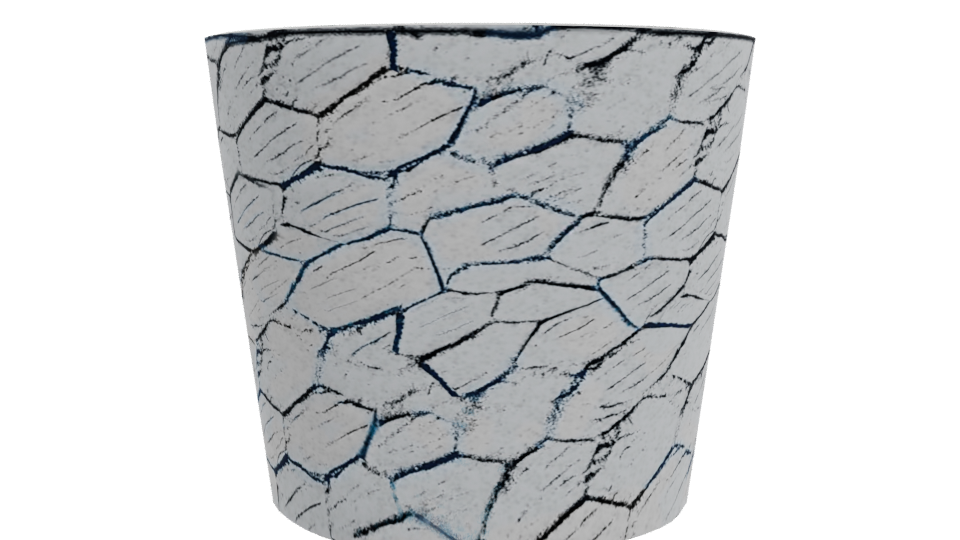 Textured Stone Planter Model - Professional 3D Model Render 11