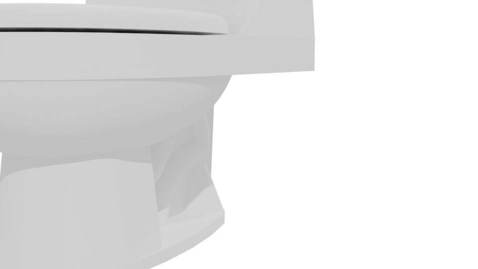 Minimalist Ceramic Toilet Model - Professional 3D Model Render 12