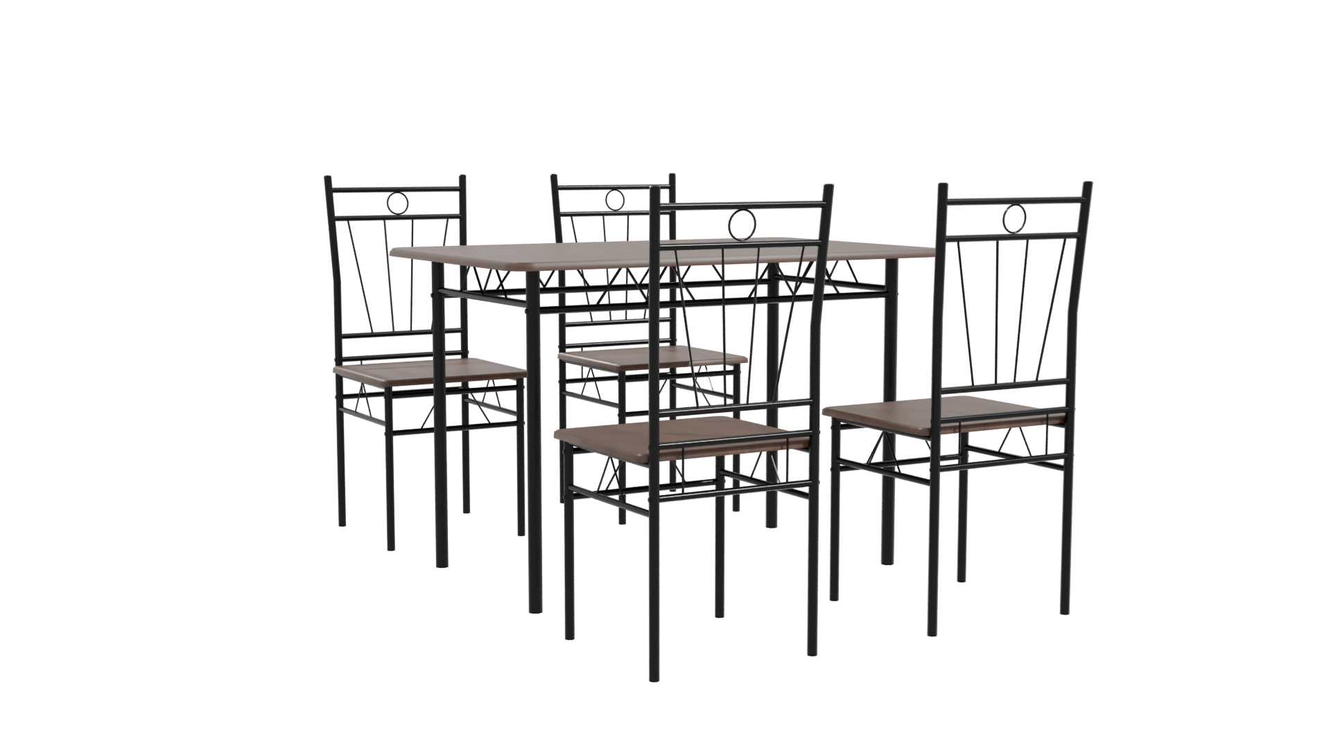 Modern Dining Table Set 3D - Professional 3D Model Render 10