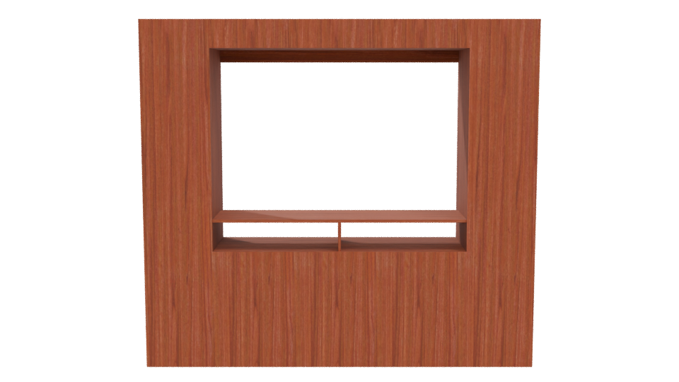 Stylish Wooden TV Stand Model - Professional 3D Model Render 5