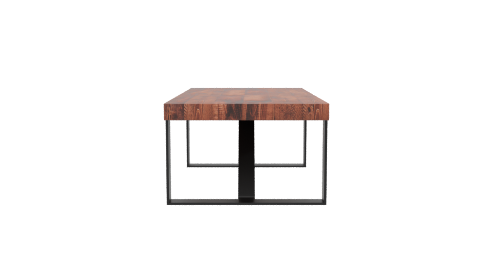Stylish Wooden Dining Table 3D - Professional 3D Model Render 2