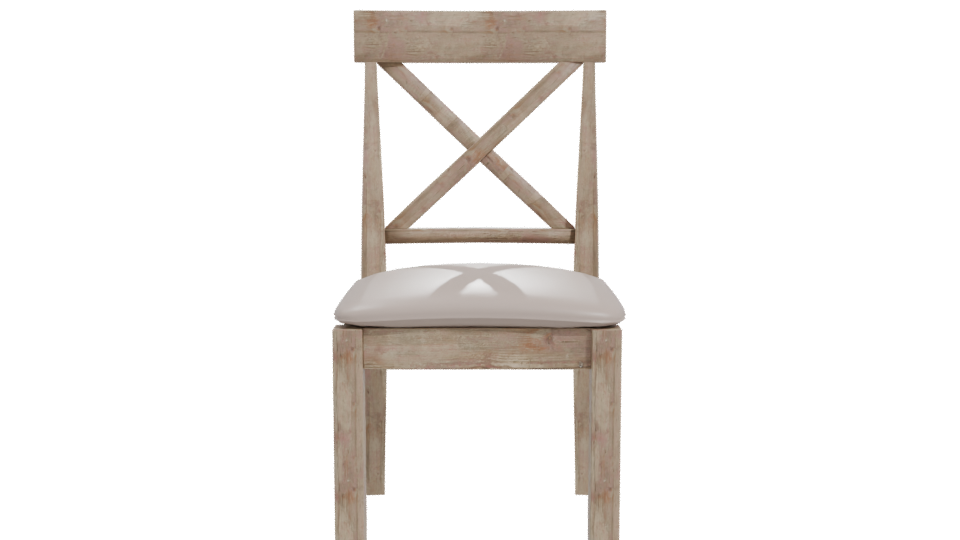 Rustic Wooden Dining Chair Model - Professional 3D Model Render 11