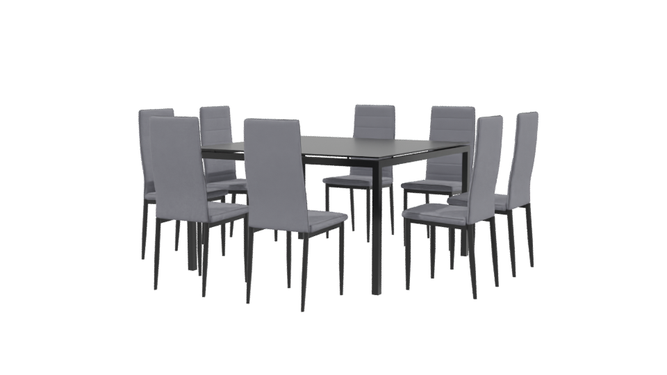 Modern Dining Table Set 3D - Professional 3D Model Render 3