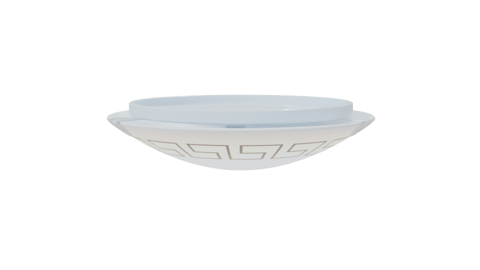 Elegant Ceramic Plate Model - Professional 3D Model Render 7