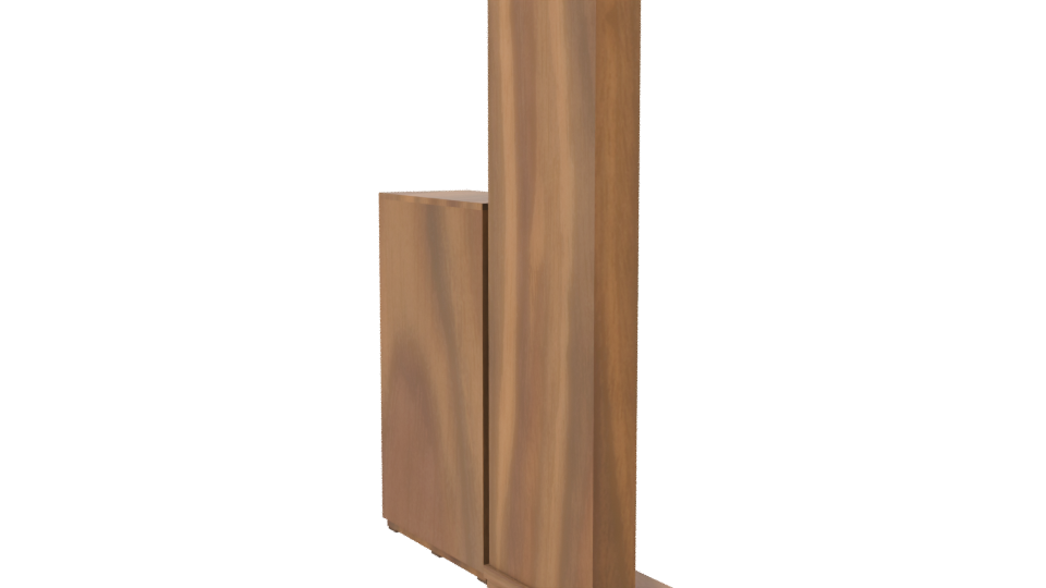 Elegant Wooden Mirror and Cabinet - Professional 3D Model Render 7