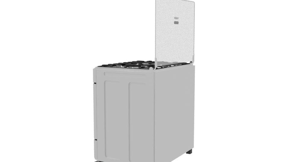 Stylish Freestanding Gas Stove Model - Professional 3D Model Render 3