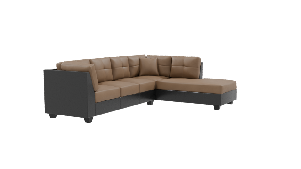Stylish L-Shaped Sofa Model 3D - Professional 3D Model Render 9