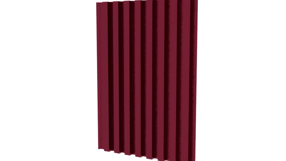 Elegant Red Vertical Panel 3D - Professional 3D Model Render 12