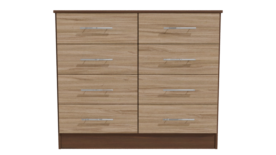 Polux 8 Drawer Dresser Model - Professional 3D Model Render 11