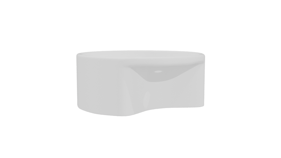 Sleek Freestanding Bathroom Sink Model - Professional 3D Model Render 4